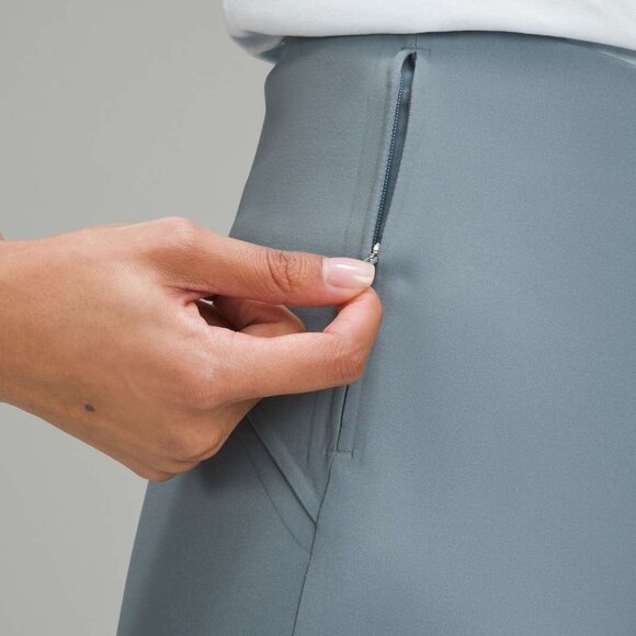 $159 Lululemon Smooth Fit Pull-On High-Rise Blue Travel slacks Pant Women's 20 - Picture 3 of 10